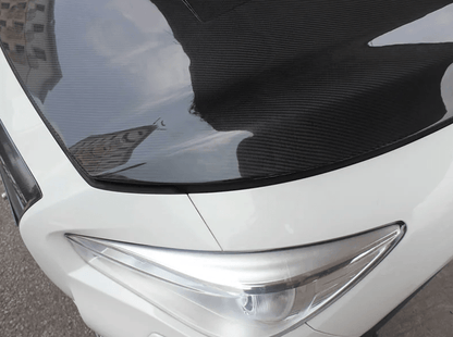 Infiniti Q50 V37 Terminator Style Front Vented Bonnet Hood 2013-2024 Kazento Carbon Parts Carbon Fiber Q50-HOOD-LN-CF