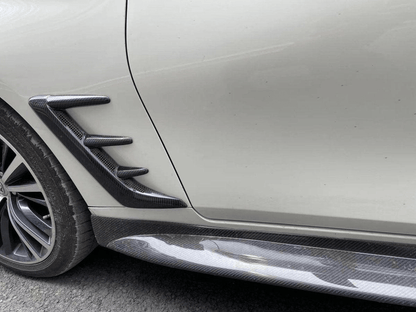 Infiniti Q60 CV37 Front Fender Vents 17 onwards Kazento Carbon Parts Carbon Fiber Q60-RFTRIM-EPA-CF