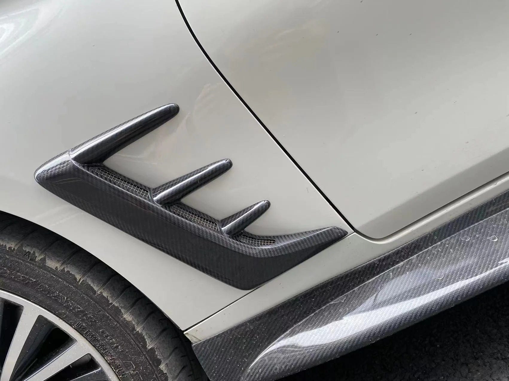 Infiniti Q60 CV37 Front Fender Vents 17 onwards Kazento Carbon Parts Carbon Fiber Q60-RFTRIM-EPA-CF