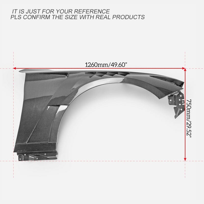 Infiniti Q60 CV37 Front Vented Fenders 17 onwards Kazento Carbon Parts 车身侧板