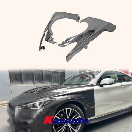 Infiniti Q60 CV37 Front Vented Fenders 17 onwards Kazento Carbon Parts 车身侧板