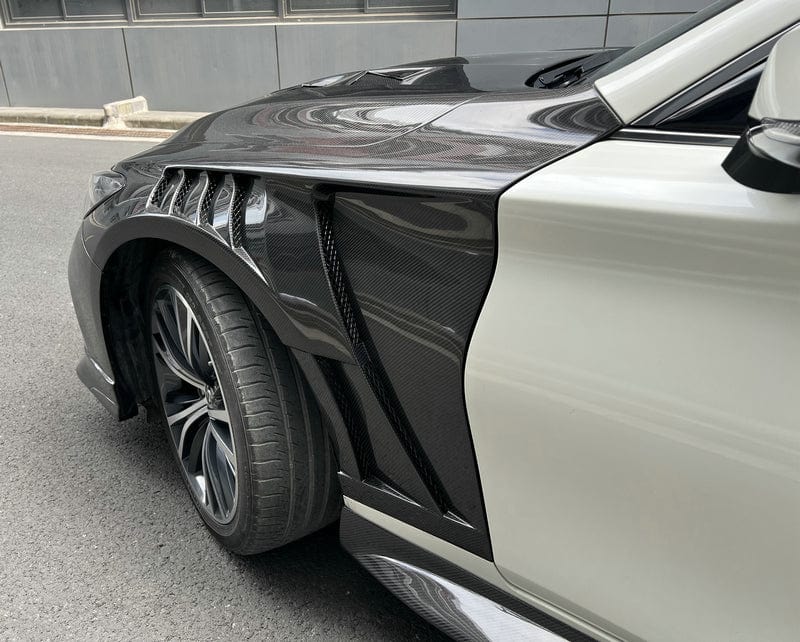 Infiniti Q60 CV37 Front Vented Fenders 17 onwards Kazento Carbon Parts 车身侧板