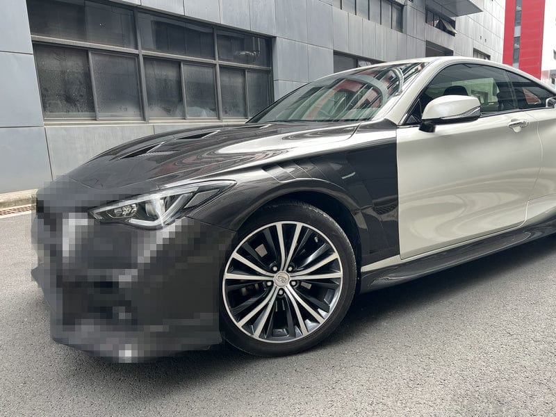 Infiniti Q60 CV37 Front Vented Fenders 17 onwards Kazento Carbon Parts 车身侧板