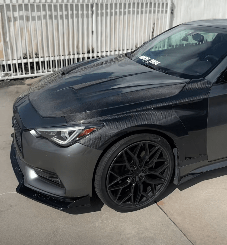 Infiniti Q60 CV37 Front Vented Fenders 2017-2022 Kazento Carbon Parts 车身侧板