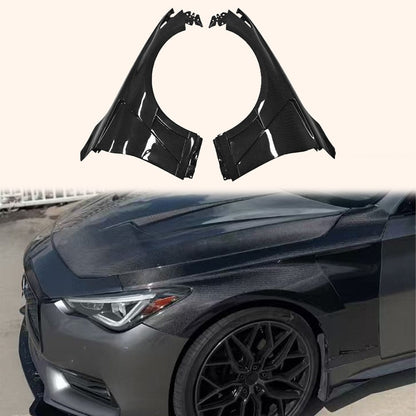 Infiniti Q60 CV37 Front Vented Fenders 2017-2022 Kazento Carbon Parts 车身侧板