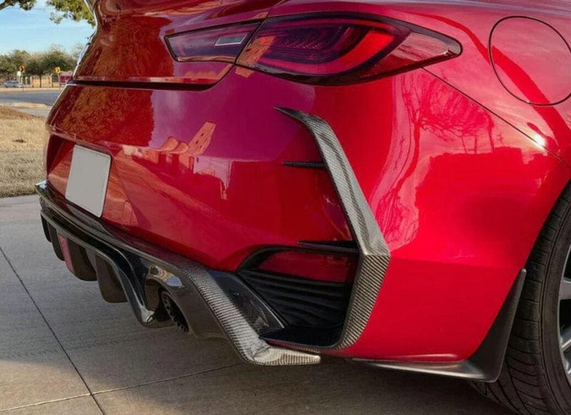 Infiniti Q60 CV37 Rear Bumper Canard  17 onwards Kazento Carbon Parts Carbon Fiber Q60-CANA-V-CF