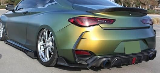Infiniti Q60 CV37 Rear Bumper Canards Trim 2017-2022 Kazento Carbon Parts 车身侧板