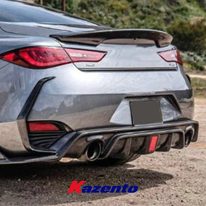 Infiniti Q60 CV37 Rear Bumper Lip Diffuser 17 onwards Kazento Carbon Parts 车身侧板 Carbon Fiber Q60-DIF-V-CF