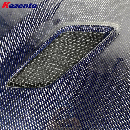 Kazento Car Hood Carbon Fiber For EP3 2002 MU Style For Blue Vented Bonnet Body Kits