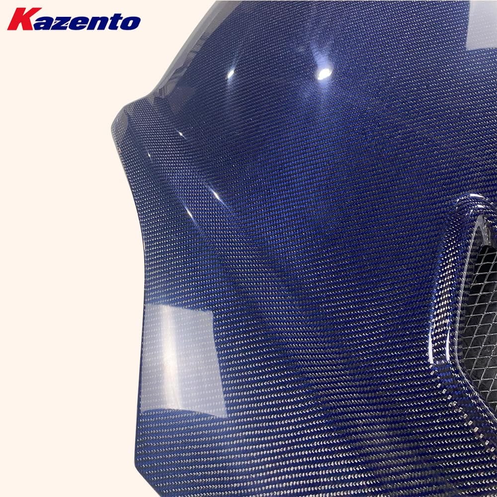 Kazento Car Hood Carbon Fiber For EP3 2002 MU Style For Blue Vented Bonnet Body Kits