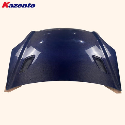Kazento Car Hood Carbon Fiber For EP3 2002 MU Style For Blue Vented Bonnet Body Kits