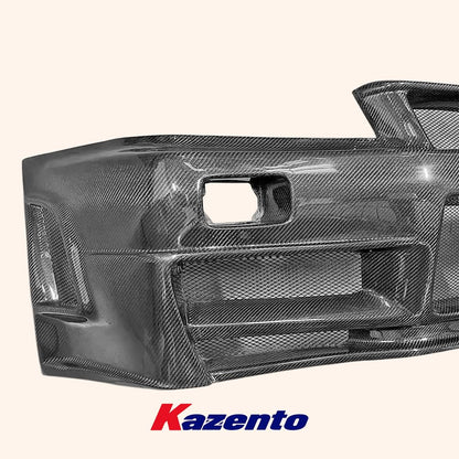 Kazento Carbon Fiber Front Bumper for Nissan Skyline R34 Kazento Carbon Parts 车身侧板 R34-FB-ZT-GTT-CF