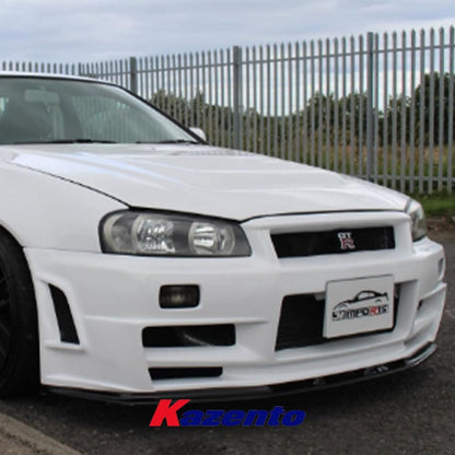 Kazento Carbon Fiber Front Bumper for Nissan Skyline R34 Kazento Carbon Parts 车身侧板 R34-FB-ZT-GTT-CF