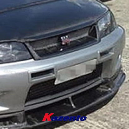 Kazento Fiberglass Front Bumper Grille for Nissan Skyline Kazento Carbon Parts 车身侧板 R33-FG-GTR-FRP