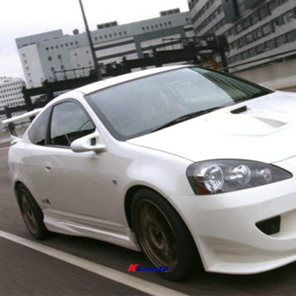 Kazento For 02-06 Integra Dc5 Acura Rsx For Honda Aero Mirror (Left Hand Drive Vehicle) Rearview Mirror Guard Covers Fiber Glass Kazento Carbon Parts 车身侧板 DC5-MC-TI-GND-L-FRP