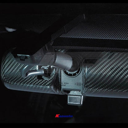 Kazento For 08-16 R35 Gtr For Nissan Room Mirror Cover (Rhd Only) Carbon Fiber Kazento Carbon Parts 车身侧板 R35-MC-ROOM-RHD-CF