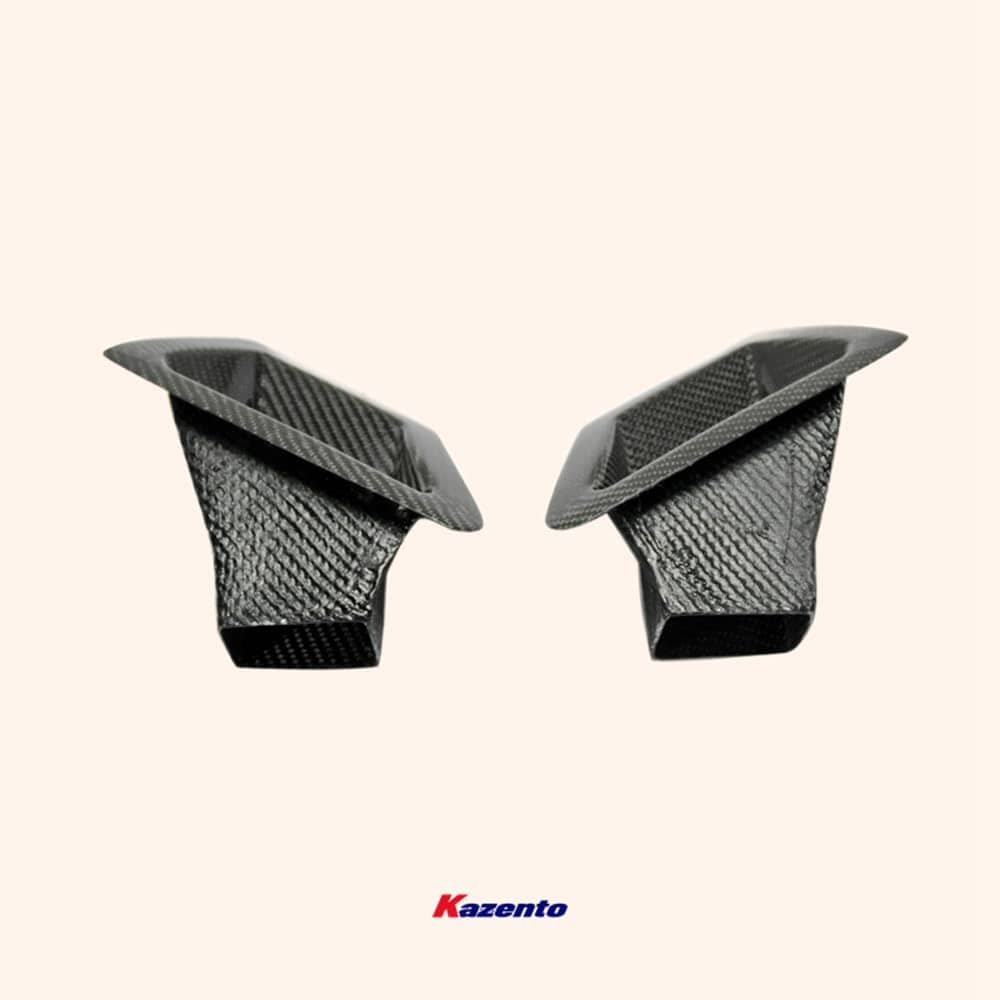 Kazento For 09 Onwards 370Z Z34 For Nissan Front Bumper Duct Set Carbon Fiber Kazento Carbon Parts 车身侧板 370Z-BV-CF