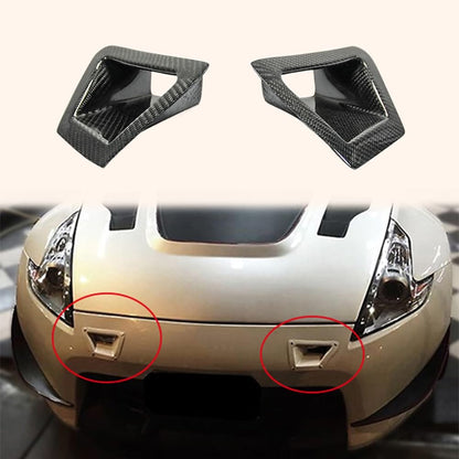 Kazento For 09 Onwards 370Z Z34 For Nissan Front Bumper Duct Set Carbon Fiber Kazento Carbon Parts 车身侧板 370Z-BV-CF