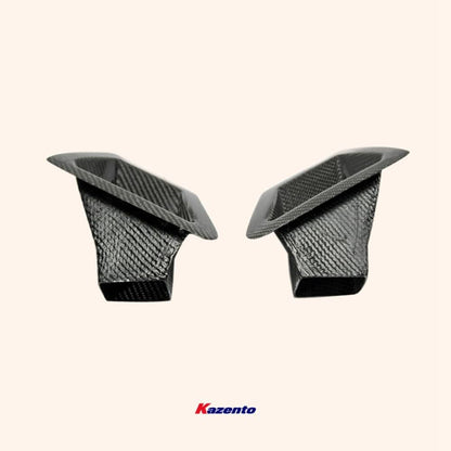 Kazento For 09 Onwards 370Z Z34 For Nissan Front Bumper Duct Set Carbon Fiber