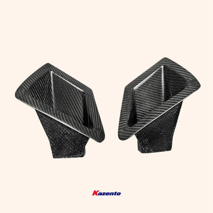 Kazento For 09 Onwards 370Z Z34 For Nissan Front Bumper Duct Set Carbon Fiber