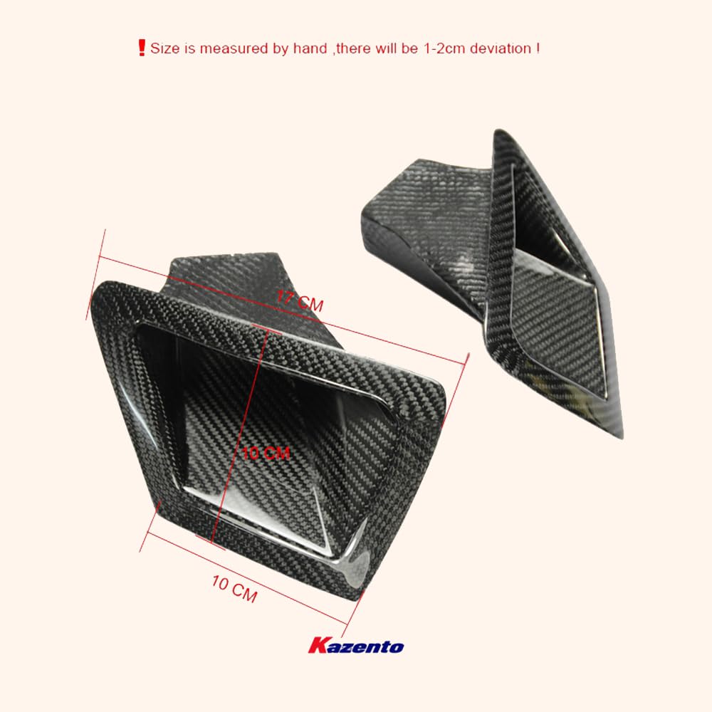 Kazento For 09 Onwards 370Z Z34 For Nissan Front Bumper Duct Set Carbon Fiber