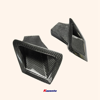 Kazento For 09 Onwards 370Z Z34 For Nissan Front Bumper Duct Set Carbon Fiber