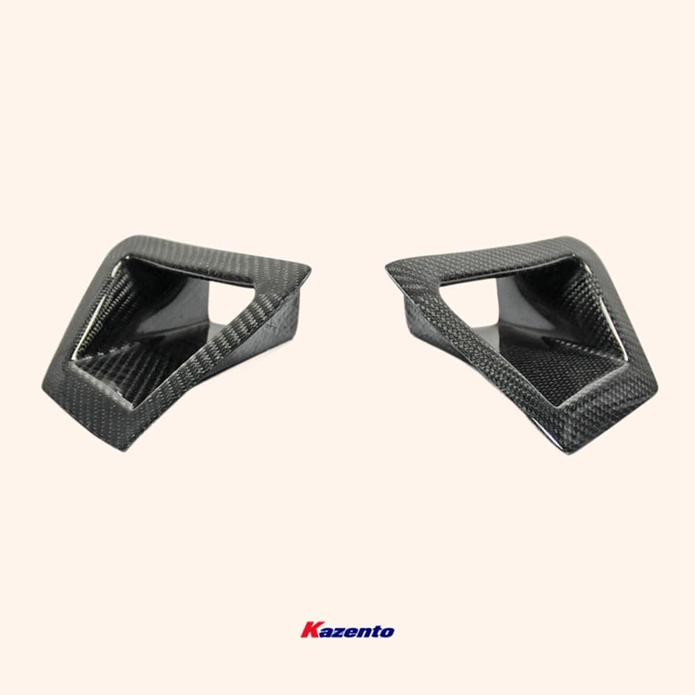 Kazento For 09 Onwards 370Z Z34 For Nissan Front Bumper Duct Set Carbon Fiber