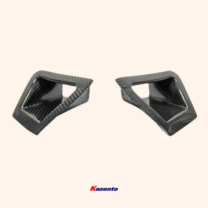 Kazento For 09 Onwards 370Z Z34 For Nissan Front Bumper Duct Set Carbon Fiber