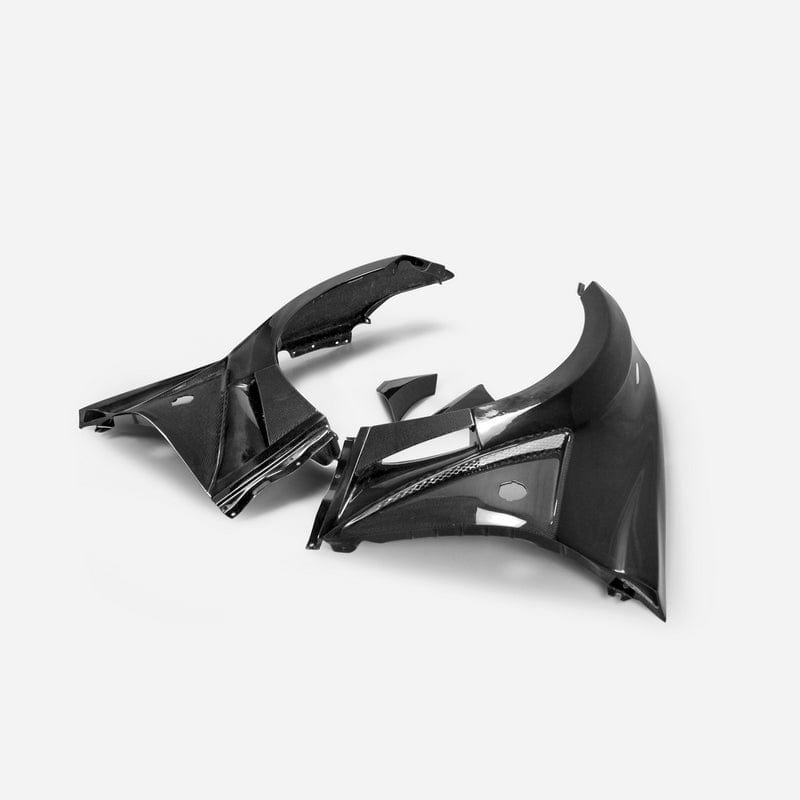 Kazento For 09 Onwards 370Z Z34 For Nissan Vrs Style Front Fender With Front Bumper Extension Partial Carbon Fiber(Side Fin)