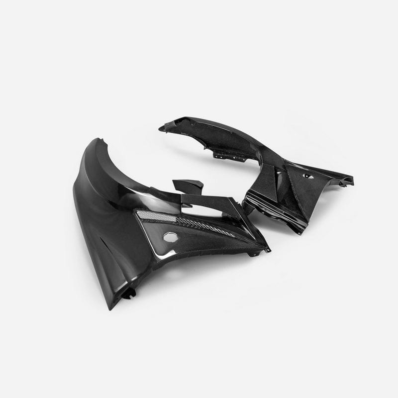 Kazento For 09 Onwards 370Z Z34 For Nissan Vrs Style Front Fender With Front Bumper Extension Partial Carbon Fiber(Side Fin)