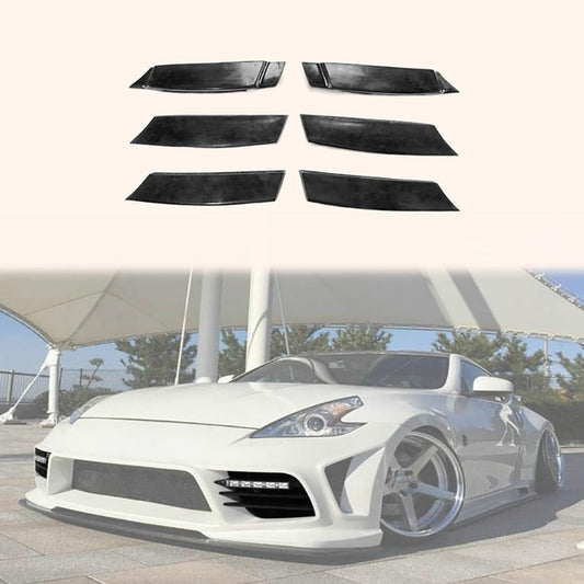 Kazento For 09 Onwards 370Z Z34 Wbs Style For Nissan Front Bumper Intake (With Led Light) Fiber Glass Kazento Carbon Parts 车身侧板 370Z-BV-WBS-FRP