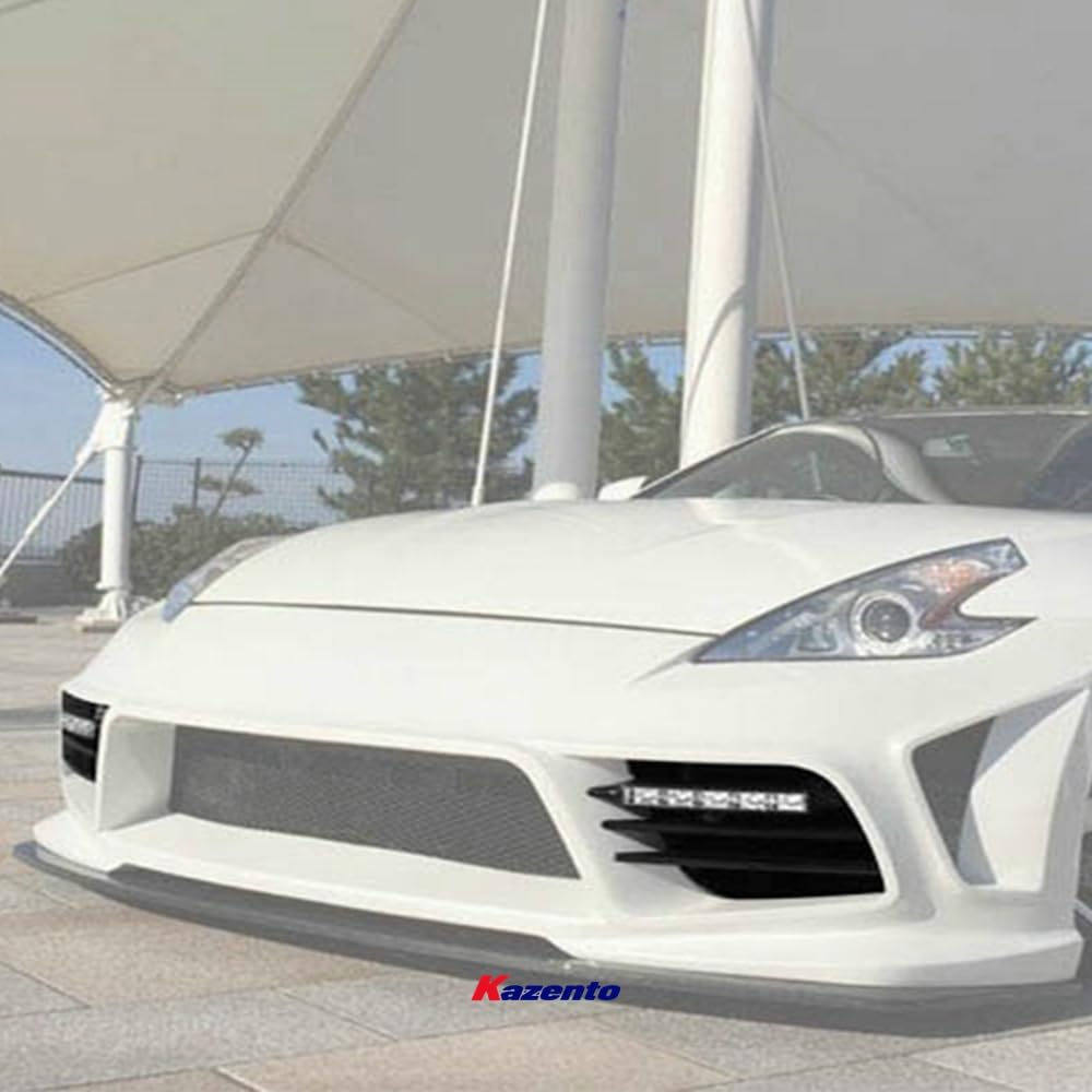 Kazento For 09 Onwards 370Z Z34 Wbs Style For Nissan Front Bumper Intake (With Led Light) Fiber Glass