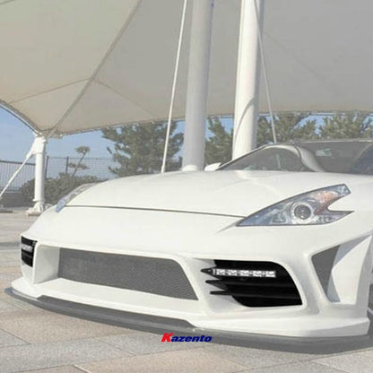 Kazento For 09 Onwards 370Z Z34 Wbs Style For Nissan Front Bumper Intake (With Led Light) Fiber Glass