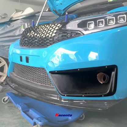 Kazento For 14-18 Fit Gk5 Track Type For Honda Front Bumper Intake Duct Fiber Glass Kazento Carbon Parts 车身侧板 GK5-BV-FRP