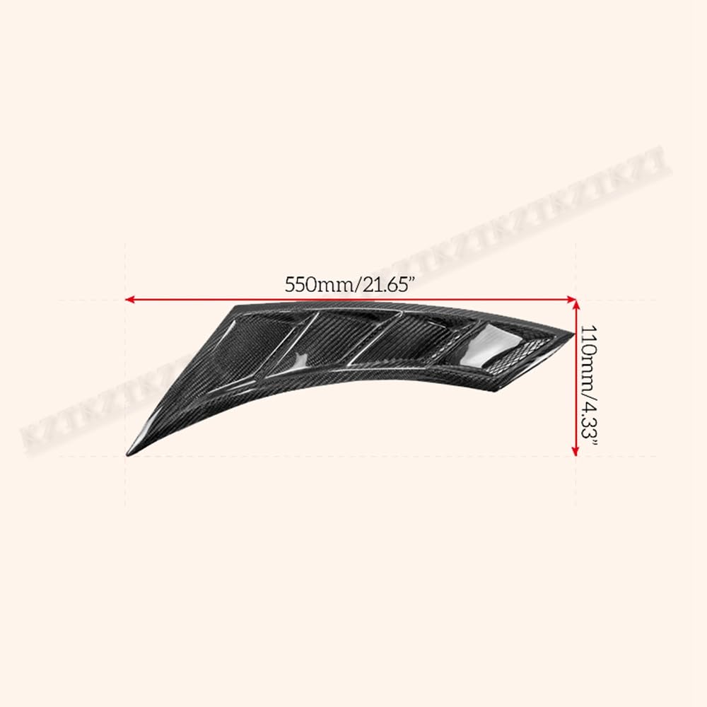 Kazento For 16-18 10Th Gen Civic Fc Epa For Honda Front Fender Air Vent (Also Fit Fk7/8 Oe Fender) Carbon Fiber Kazento Carbon Parts 车身侧板 FK8-FFAV-EPA-CF