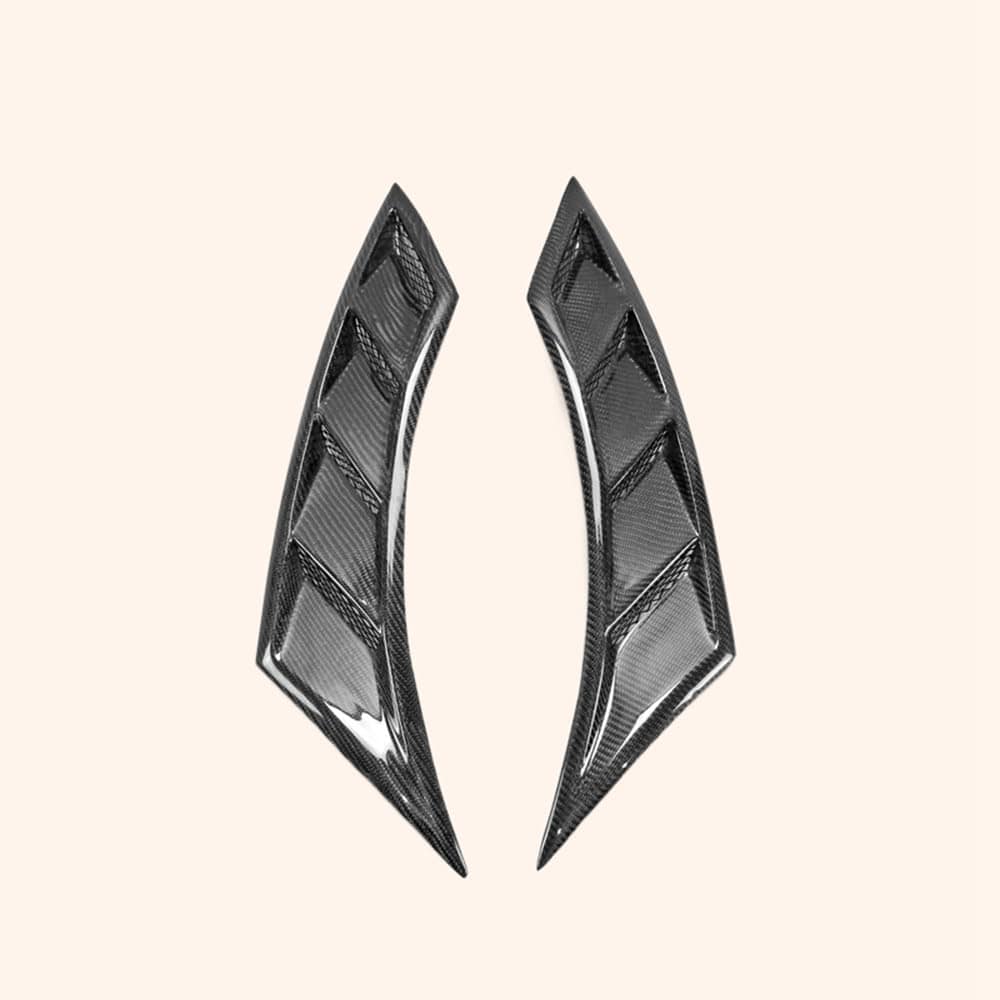 Kazento For 16-18 10Th Gen Civic Fc Epa For Honda Front Fender Air Vent (Also Fit Fk7/8 Oe Fender) Carbon Fiber