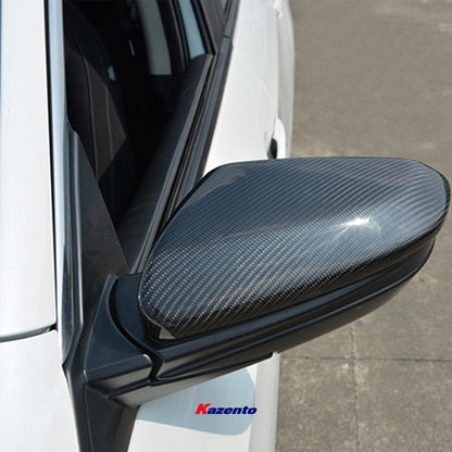 Kazento For 16-18 10Th Gen Civic Fc For Honda Sode-view Mirror Cover Rearview Mirror Guard Covers Carbon Fiber Kazento Carbon Parts 车身侧板 FC-MC-CF