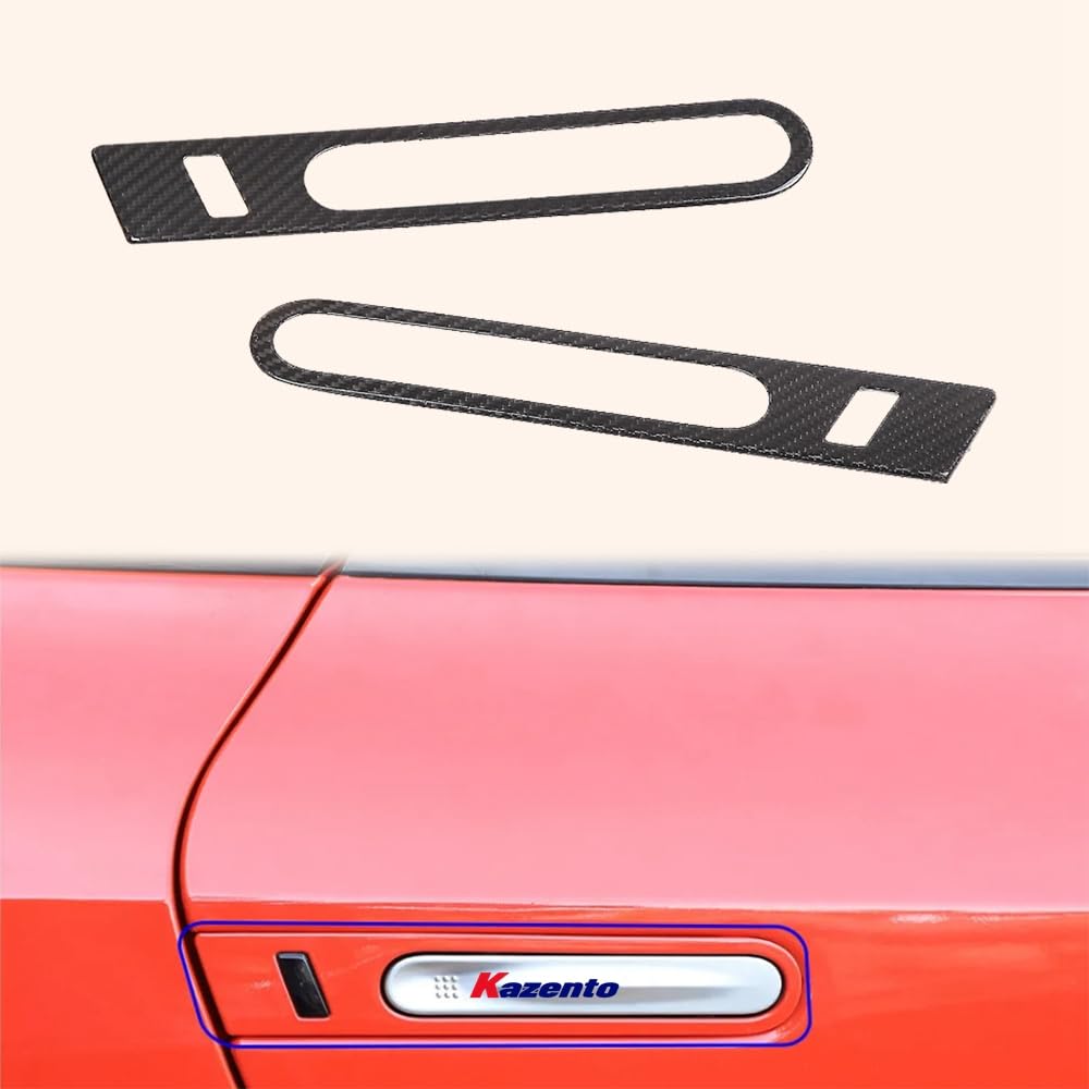 Kazento For 2006-2018 Nissan GTR R35 Outter Door Handle Cover Trim Panel Pair Kazento Carbon Parts 车身侧板