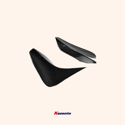 Kazento For 2007-2016 Nissan GTR R35 OE Style Front Bumper Canard Splitter Kazento Carbon Parts 车身侧板
