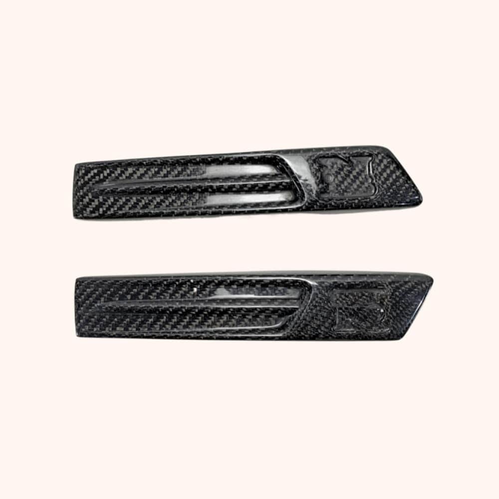 Kazento For 2008-2016 Nissan GTR R35 Front Fender OE Vents Emblem Trim Panel Pair Kazento Carbon Parts 车身侧板 Carbon Fiber R35-FENDEREMBLEM-CF