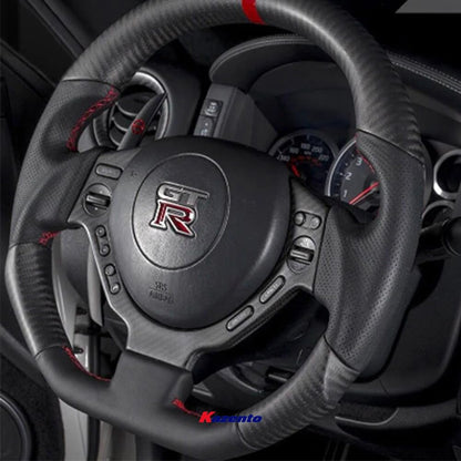 Kazento For 2008-2022 Nissan GTR R35 Carbon Center Trim Cover Panel Kazento Carbon Parts 车身侧板 Dry Carbon Fiber R35-STEE-B-DCF