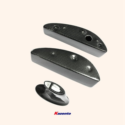Kazento For 2008-2023 Nissan GTR R35  OEM Rear Trunk Spoiler Stand Base 3PCS Kazento Carbon Parts 车身侧板