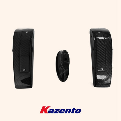 Kazento For 2008-2023 Nissan GTR R35  OEM Rear Trunk Spoiler Stand Base 3PCS Kazento Carbon Parts 车身侧板