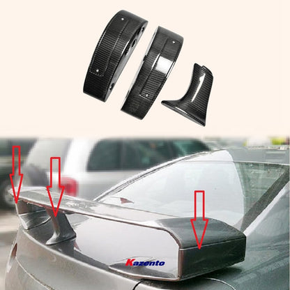 Kazento For 2008-2023 Nissan GTR R35  OEM Rear Trunk Spoiler Stand Base 3PCS Kazento Carbon Parts 车身侧板