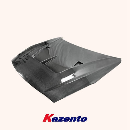 Kazento For 2009+ Nissan GTR R35 CBA DBA 4BA LBV2 Style Front Hood Bonnet Bodykits Kazento Carbon Parts 引擎盖