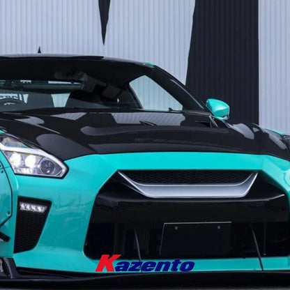 Kazento For 2009+ Nissan GTR R35 CBA DBA 4BA LBV2 Style Front Hood Bonnet Bodykits Kazento Carbon Parts 引擎盖