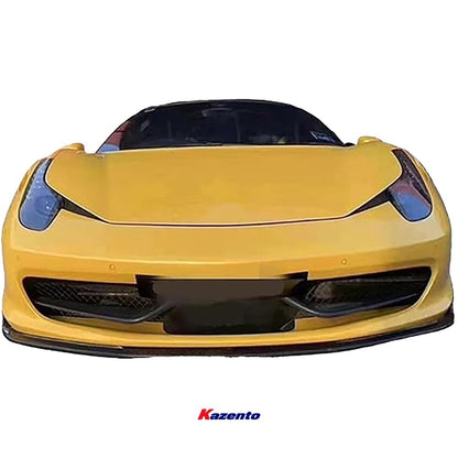 Kazento For 2010-2015 Ferrari 458 Coupe Spyder AP Style Front Bumper Bottom Lip Splitter Kazento Carbon Parts 车身侧板