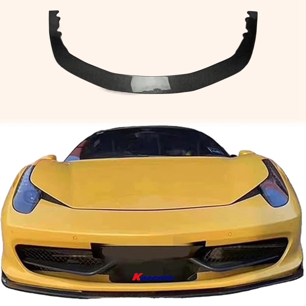 Kazento For 2010-2015 Ferrari 458 Coupe Spyder AP Style Front Bumper Bottom Lip Splitter Kazento Carbon Parts 车身侧板