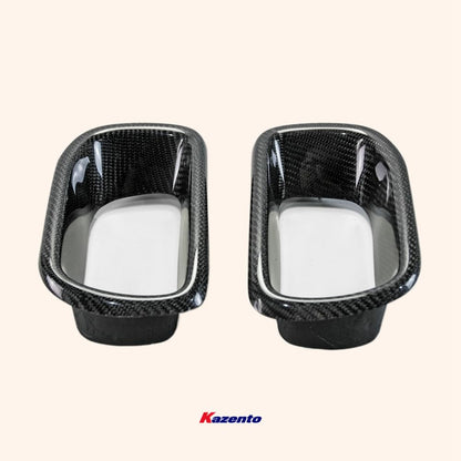 Kazento For 2013 Onwards F55 F56 Mini Cooper S Front Bumper Duct Trim Carbon Fiber