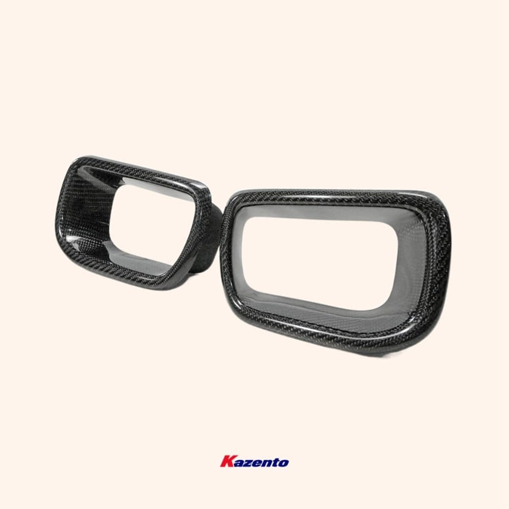Kazento For 2013 Onwards F55 F56 Mini Cooper S Front Bumper Duct Trim Carbon Fiber